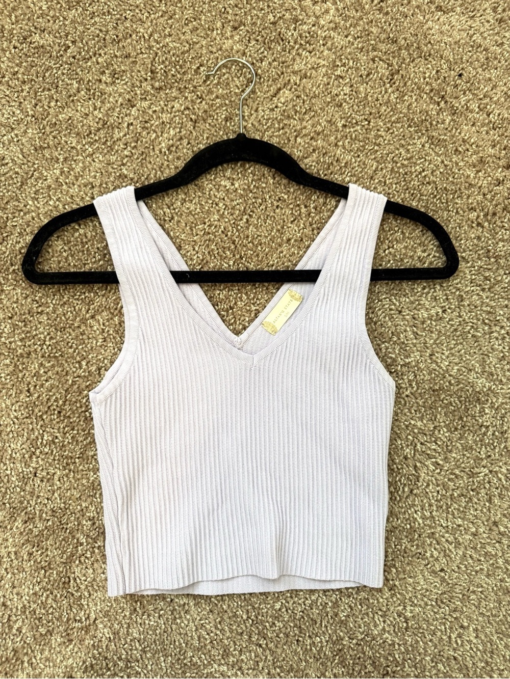 Altar'd State Lavender Ribbed V-Neck Tank